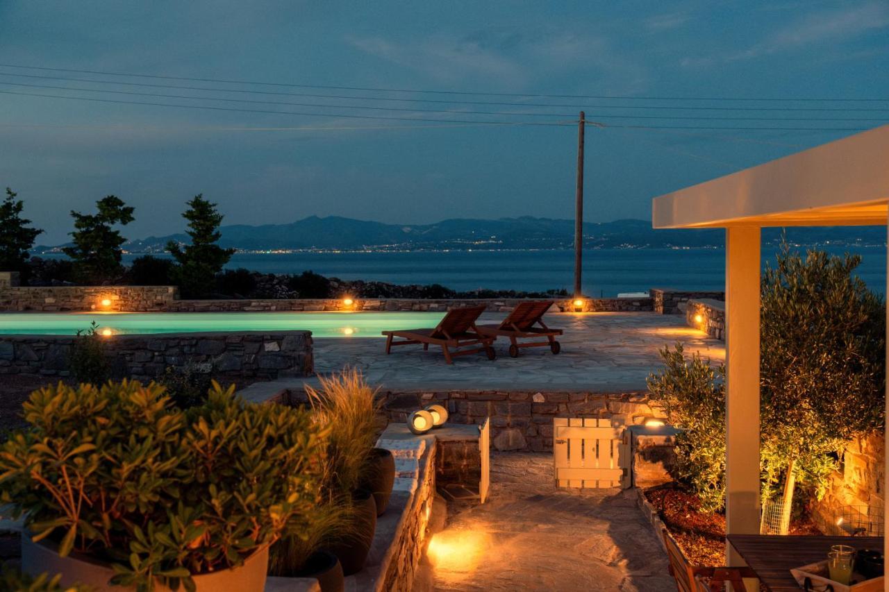 Kallirroe Deluxe Villa With Sea View And Pool Chrisi Akti  Bagian luar foto