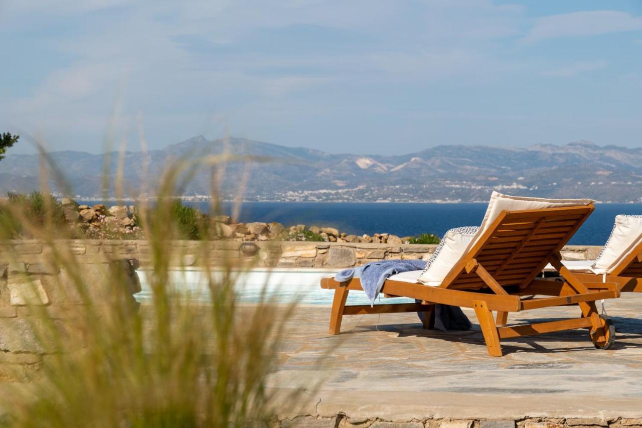 Kallirroe Deluxe Villa With Sea View And Pool Chrisi Akti  Bagian luar foto